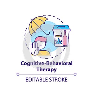 Cognitive behavioral therapy concept icon