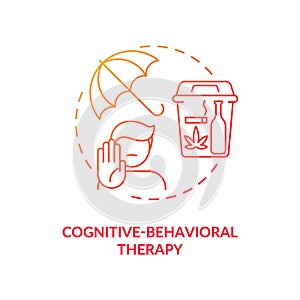 Cognitive behavioral therapy concept icon