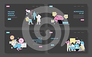 Cognitive Behavioral Therapy. Flat Vector