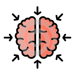 Cognitive brain icon vector flat