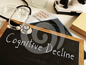 Cognitive Decline is shown on the photo using the text