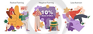 Cognitive Framing. Flat Vector Illustration