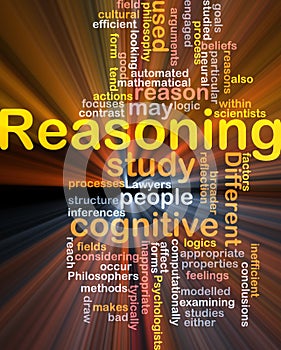 Cognitive reasoning background concept glowing photo