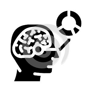 cognitive skills neuroscience neurology glyph icon vector illustration