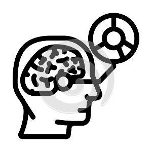cognitive skills neuroscience neurology line icon vector illustration