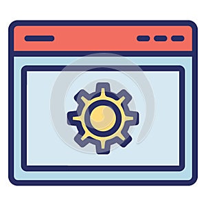 Cogs, cogwheel  Glyph Style vector icon which can easily modify or edit