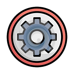 Cogs, customize Vector Icon which can easily modify or edit