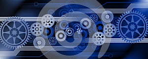 Cogs gears industrial business background. background integration. technology banner background. vector illustration.