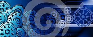 Cogs gears industrial business background. background integration. technology banner background. vector illustration.