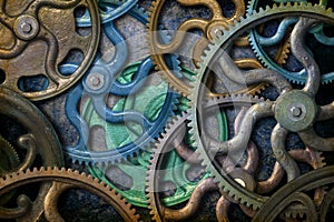 Cogs and Gears Steampunk Background