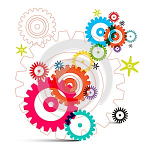 Cogs - Gears - Wheals Vector photo