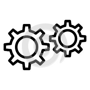 Cogs  Glyph Style vector icon which can easily modify or edit