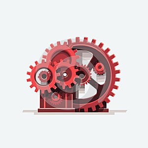 cogs machine vector flat minimalistic isolated illustration