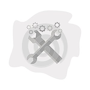 Cogs and wrenches vector illustration