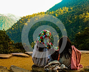 Cogui indigenous children sighting a lost city indigenous name Teyuna photo