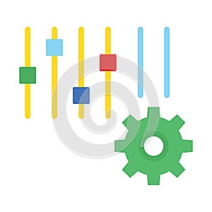 Cogwheel, configuration Vector Icon which can easily modify or edit