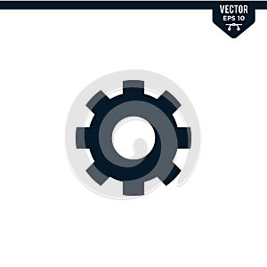Cogwheel design related to setting icon, glyph style