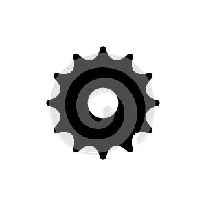 Cogwheel or gear glyph icon