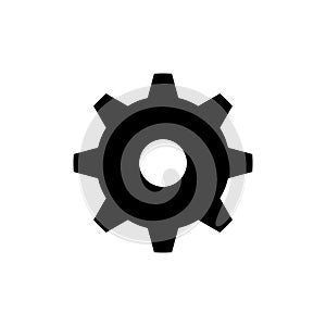 Cogwheel or gear glyph icon