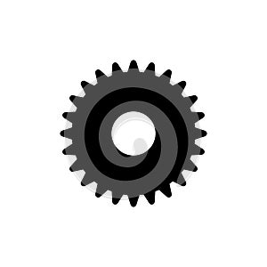 Cogwheel or gear glyph icon