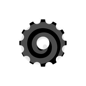 Cogwheel or gear glyph icon