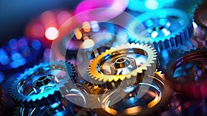 cogwheel gears technology In the second photograph