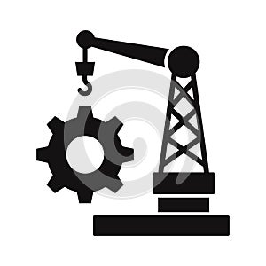 Cogwheel lifter Vector Icon which can easily modify or edit