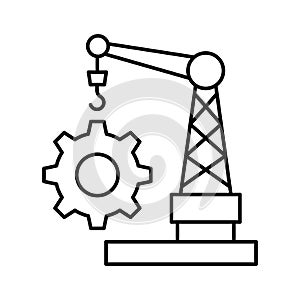 Cogwheel lifter Vector Icon which can easily modify or edit