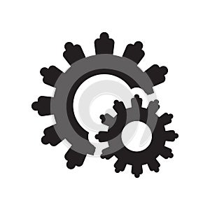 Cogwheel machine part icon vector isolated on white background