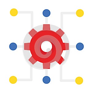 Cogwheel, management Vector Icon which can easily modify or edit