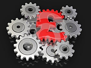 Cogwheel pound (clipping path included)