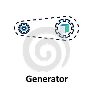Cogwheel Processing Isolated and Vector Icon for Technology