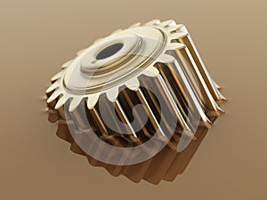 Cogwheel Submerged in Lubricant Oil Concept 3d Illustration