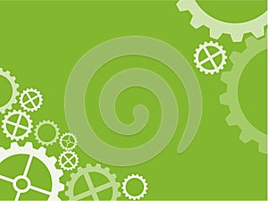 Cogwheel technical wallpaper green