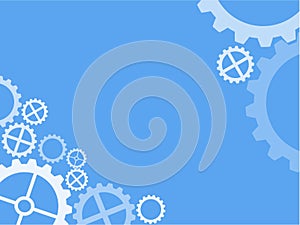 Cogwheel technical wallpaper light blue