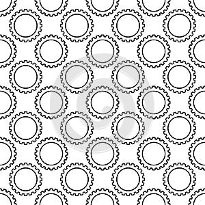 Cogwheels and Gear Wheels vector seamless pattern