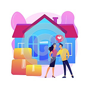 Cohabitation abstract concept vector illustration. photo