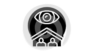 cohabitation surveillance glyph icon animation