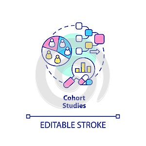 Cohort studies concept icon