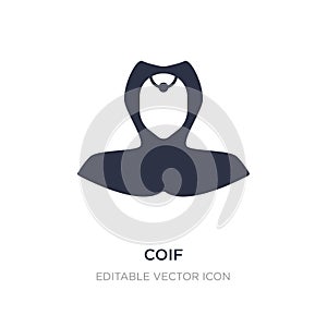 coif icon on white background. Simple element illustration from Fashion concept