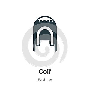 Coif vector icon on white background. Flat vector coif icon symbol sign from modern fashion collection for mobile concept and web