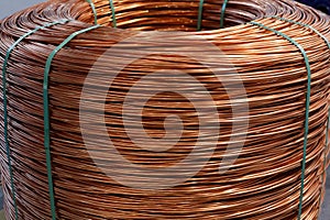 Coil of 8 mm copper wire rod