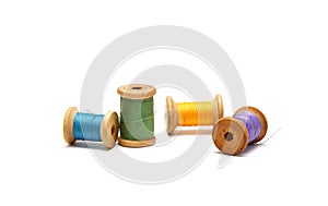 Coil with colored threads