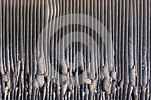 Coil cooler, metal inter-cooler background. Close up car air conditioning condenser unit texture