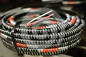 A coil of electrical cable.