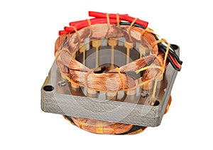 Coil of fan motor stator photo