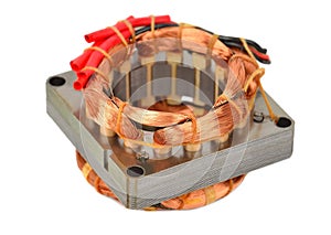 Coil of fan motor stator photo