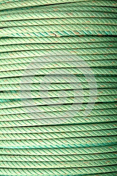 Coil of green ropes