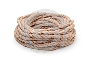 Coil of Hemp Rope Isolared