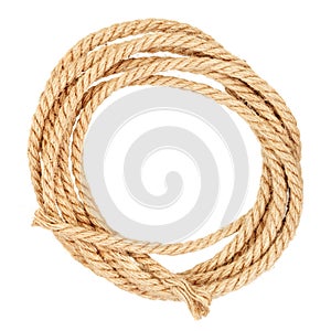 Coil of jute rope